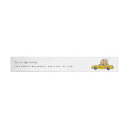 NYC GULT TAXI RETURETIKETTER ETIKETTBAND