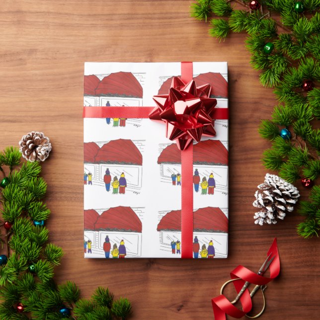 NYC-Helgdag i New York-julfönstret Presentpapper (Julgåva)