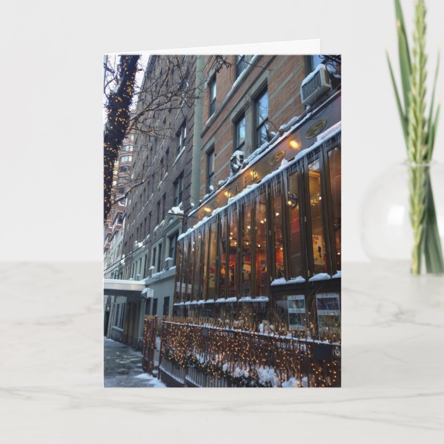 NYC Holiday Greetings Winter Icicle Jul Helgkort (Framsida)