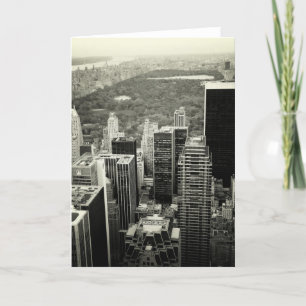 NYC-horisont och Central Park Kort