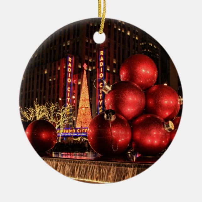 NYC Huge-julprydnader Julgransprydnad Keramik (Framsidan)