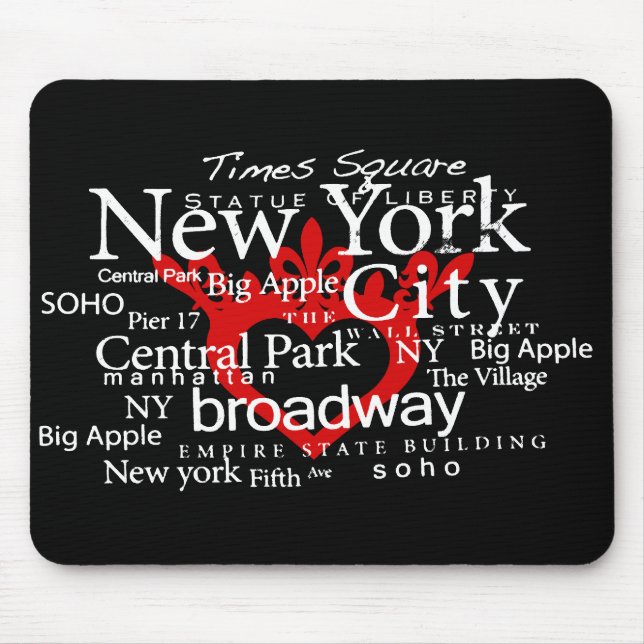NYC i min hjärta Mousepad Musmatta (Framsidan)
