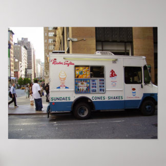 NYC Ice Cream Lastbil Poster