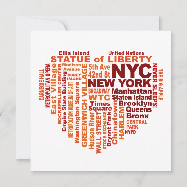 NYC-inbjudan - anpassa! Inbjudningar (Framsida)