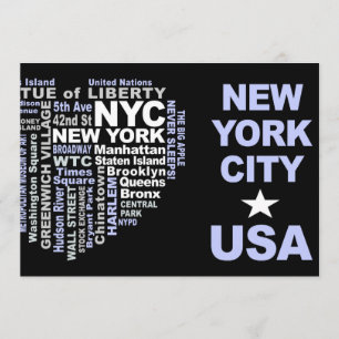 NYC-inbjudan - anpassa! Inbjudningar