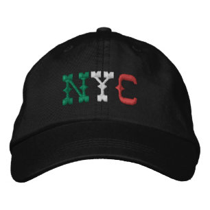 NYC-Italien Flagga Gammal Gammal Gammal Grönt Vit  Broderad Keps