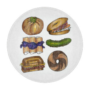 NYC Jewish Deli Mat Blintz Pickle Bagel Knish