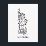 NYC Jul Hanukkah Frihetsgudinnan Helgdag Helg Vykort<br><div class="desc">Vykort har en originalmarkör som illustrerar ett klassiskt NYC-märke som är "uppberett" för julhelgen. Perfekt för att skicka jul eller Hanukkah hälsning! Ser du inte vad du är tittar för? Behöver du hjälp med anpassning? Kontakta Rebecca för att få något designat bara för dig.</div>