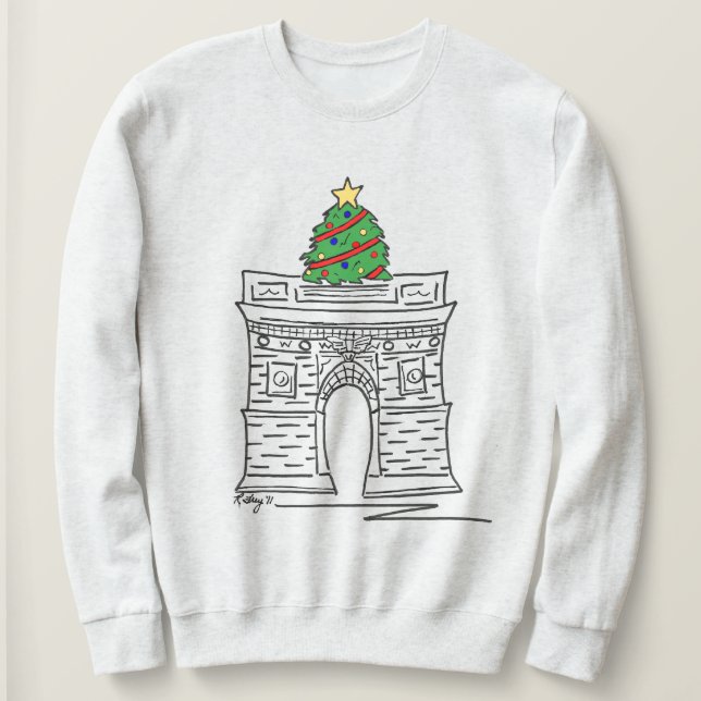 NYC Julgran Washington Square New York Tee (Design framsida)