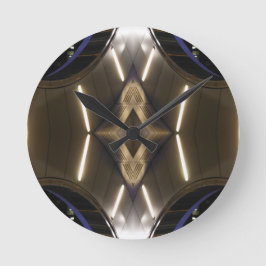 NYC Landmarks Futuristiska Osedvanlig Urban Elegan Rund Klocka