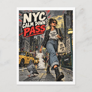 NYC Lugna Ner Passet Vykort