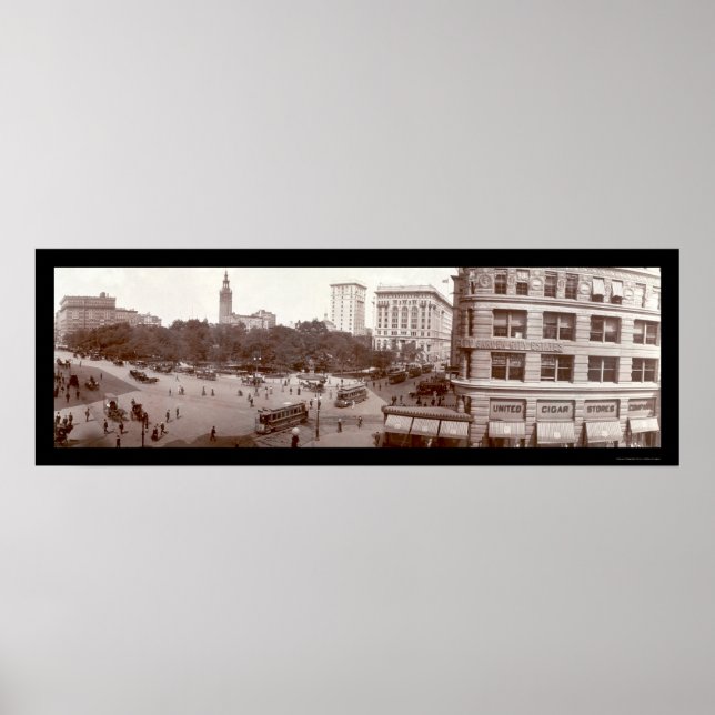NYC Madison Square Photo 1907 Poster (Framsidan)