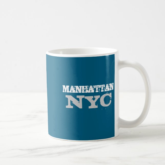 Nyc Manhattan New York City Elegant Black Template Kaffemugg (Höger)