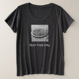 NYC Manhole Cover Dam Plus-storlek T-shirt