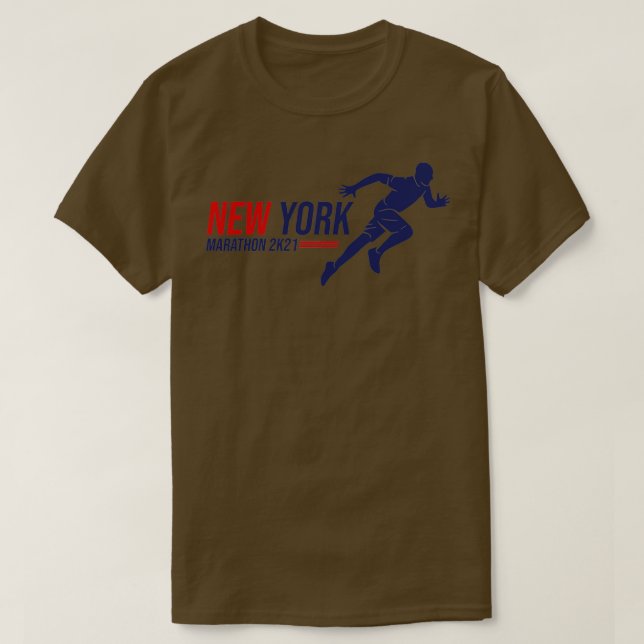 NYC Marathon Springa 2021 Marathon Springer T Shirt (Design framsida)