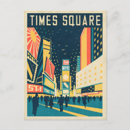 NYC med stensande Times Square Vykort
