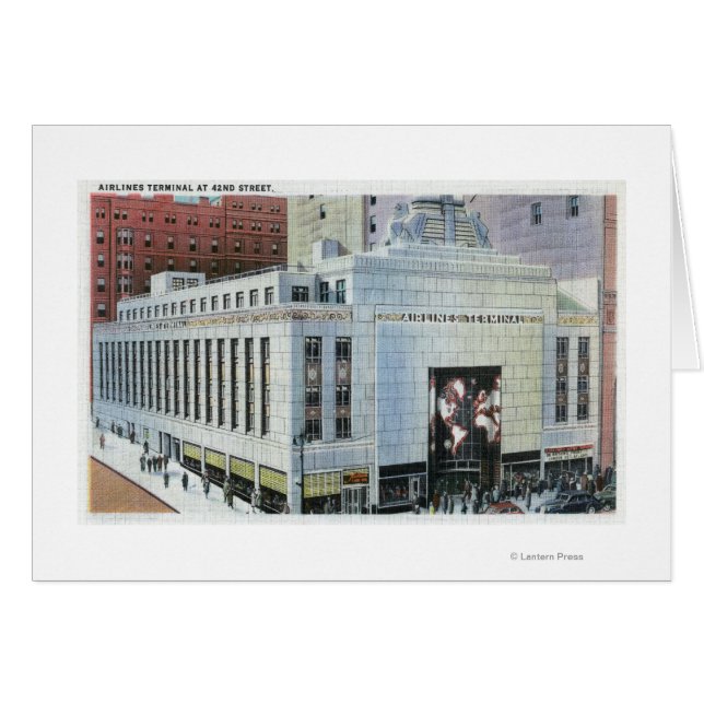 NYC, New York42nd Street View of Terminals Hälsningskort (Framsidan Horizontal)