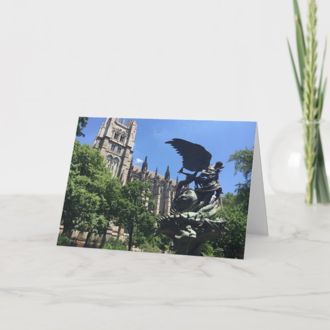 NYC New York City Cathedral of St. John the Divine Kort (Framsida)