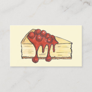 NYC New York City Cheesecake Bakery bakat av mat Visitkort
