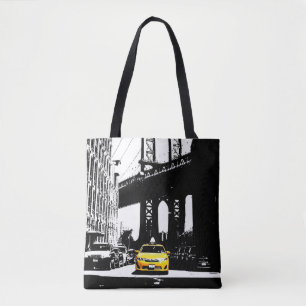Nyc New York City Gult Taxi Brooklyn Black Cute Tygkasse