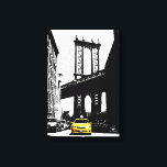 Nyc New York City Gult Taxi Brooklyn Bridge Canvastryck<br><div class="desc">Nyc New York City Gult Taxi Brooklyn Bridge Pop Art Canvas Art Print.</div>