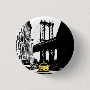 Nyc New York City Gult Taxi Brooklyn Bridge Knapp