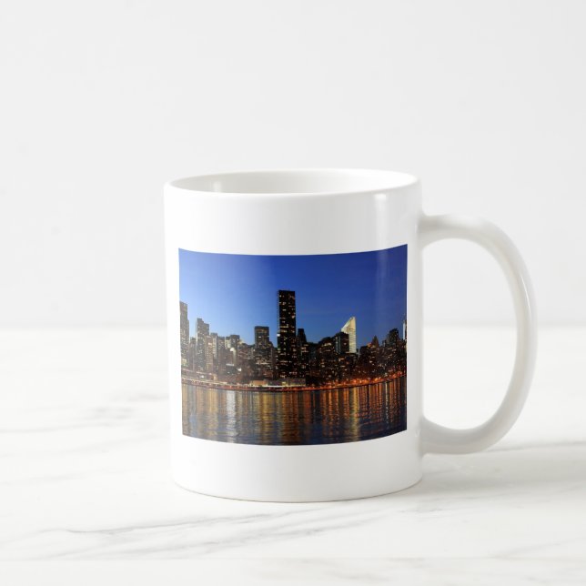 NYC New York City Manhattan Night Kaffemugg (Höger)