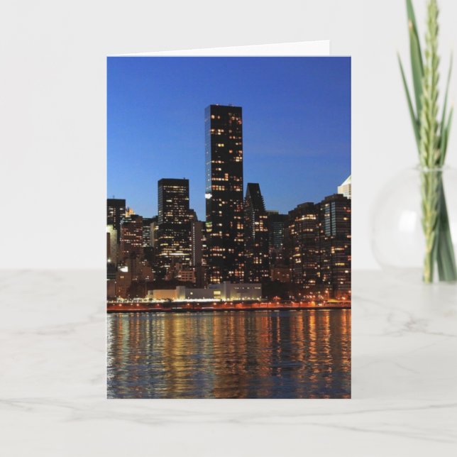 NYC New York City Manhattan Night Kort (Framsida)