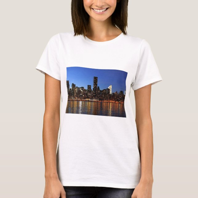 NYC New York City Manhattan Night Tee (Framsida)