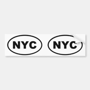 NYC New York City oval Bildekal