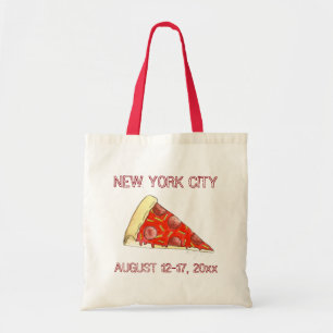 NYC New York City Pizza Customized Resa Tote Bag Tygkasse