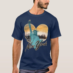 NYC New York City Skyline Souvenir Statue of Liber T Shirt
