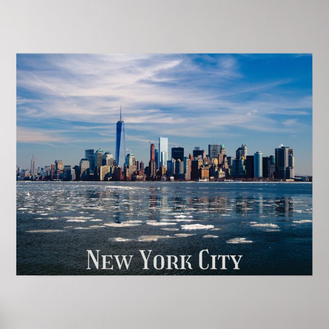 NYC - New York City Skyline | Vackert stort äpple Poster (Framsidan)