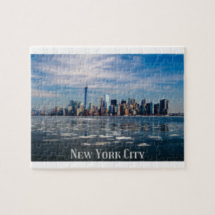 NYC - New York City Skyline   Vackert stort äpple Pussel