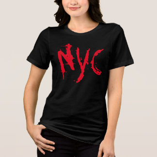 NYC New York City T-Shirt | Röd Grunge NYC Tee