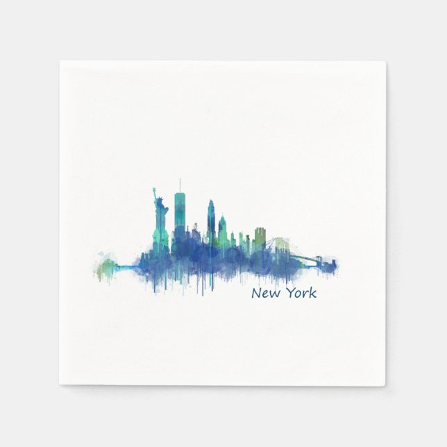 NYC New York Skyline v5 Pappersservett (Framsidan)
