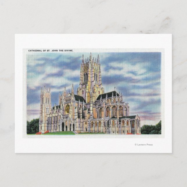 NYC, New YorkCathedral of St. John the Divine Vykort (Framsida)