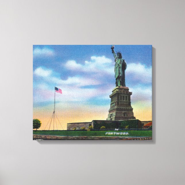 NYC, New YorkView of the Frihetsgudinnan Canvastryck (Framsida)