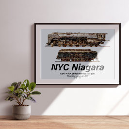 NYC Niagara – Amerikanskt ånglokomotiv Poster