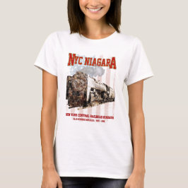 NYC Niagara Steam Locomotive med American flagga T Shirt