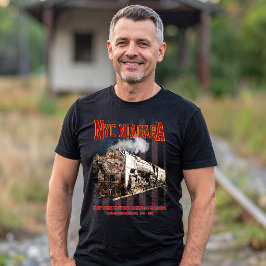 NYC Niagara Steam Locomotive med American flagga T Shirt