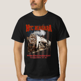 NYC Niagara Steam Locomotive med American flagga T Shirt