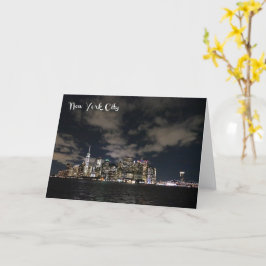 NYC Night Skyline - H-kort Kort