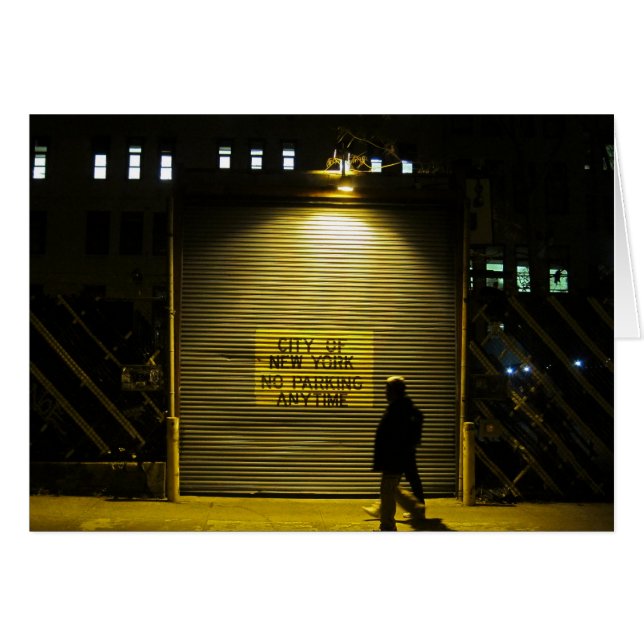 NYC nr Parking Grind 5x7 Hälsningskort (Framsidan Horizontal)