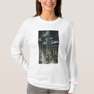 NYC ny YorkChrysler byggnad på natten nr. 1 Tee Shirt