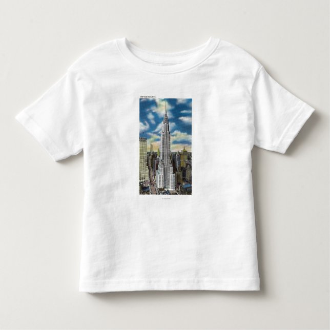 NYC nya YorkExterior beskådar av Chrysleren T-shirt (Framsida)