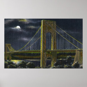 NYC nya YorkGeorge Washington överbryggar på Poster