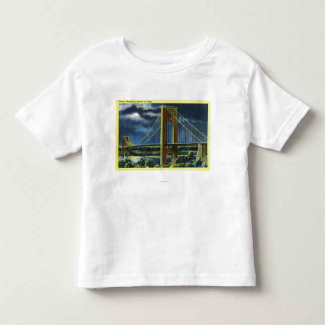 NYC nya YorkGeorge Washington överbryggar på T-shirt (Framsida)