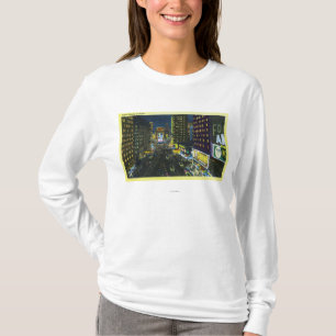 NYC nya YorkView av tider kvadrerar på natten nr. T-shirt