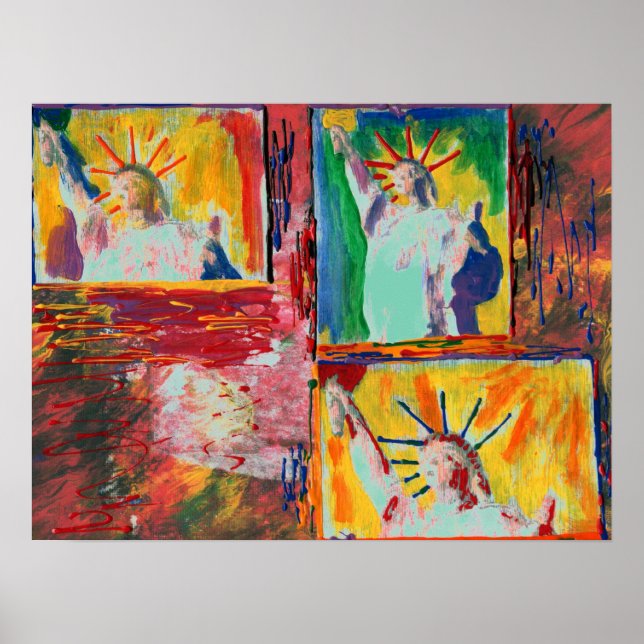 NYC-originalfärg 9-11-frihetsgudinnan Poster (Framsidan)